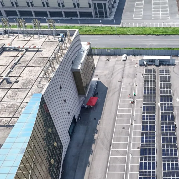 Communication base station solar panel installation